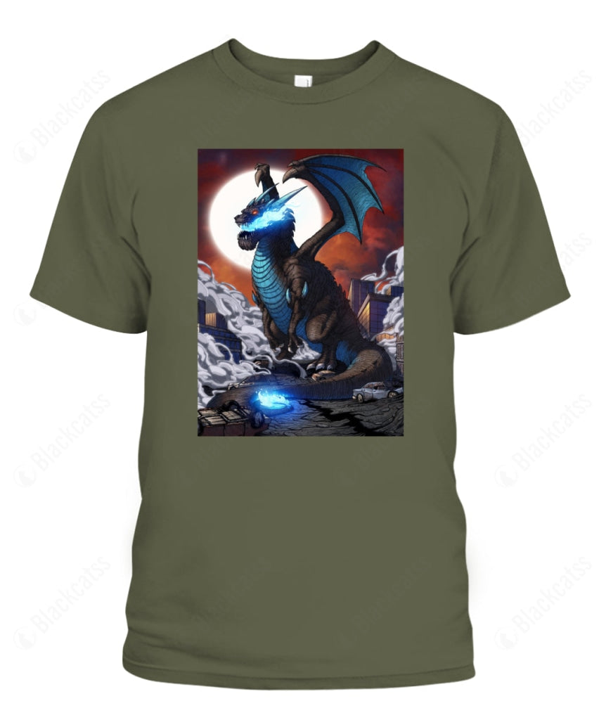 Dark Charizard Kaiju Custom Graphic T-Shirt - Unisex Cotton Tee