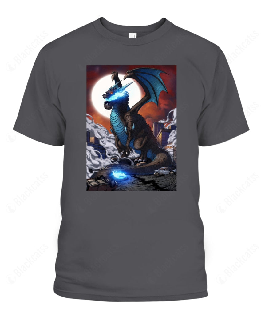 Dark Charizard Kaiju Custom Graphic T-Shirt - Unisex Cotton Tee