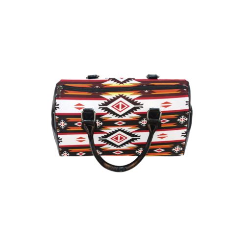 Adobe Fire Boston Handbag - Fashionable Canvas & PU Leather Tote for Women