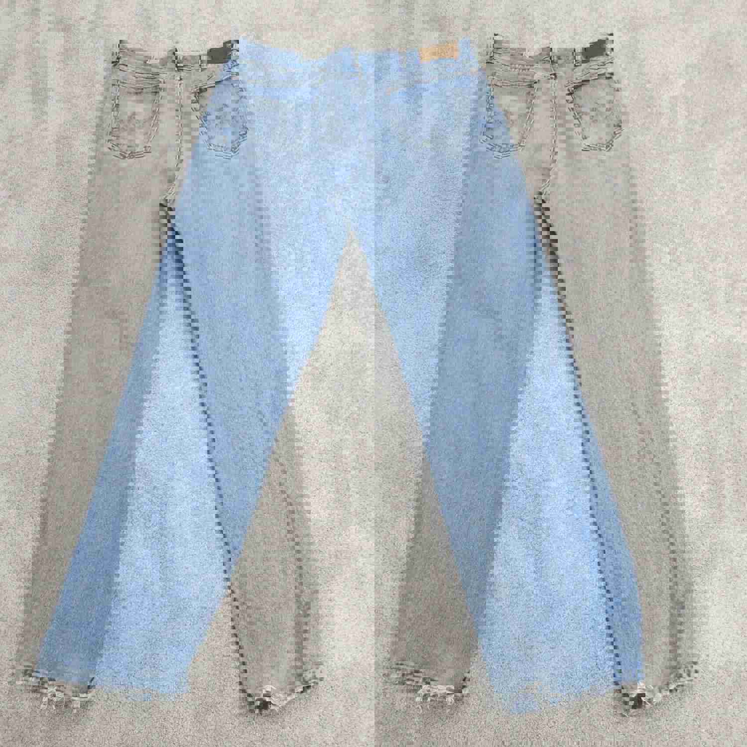 Wrangler Men's Blue Denim Straight Leg Jeans - Size 36X32