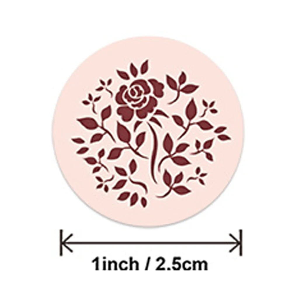 CIFEEO-100-500pcs Flower Thank You Stickers for Gift Decoration, Scrapbooking, and Stationery