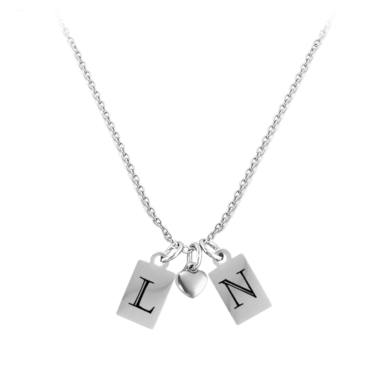 Jeffery Initial Necklace - Personalized 18K Gold-Plated Stainless Steel Pendant