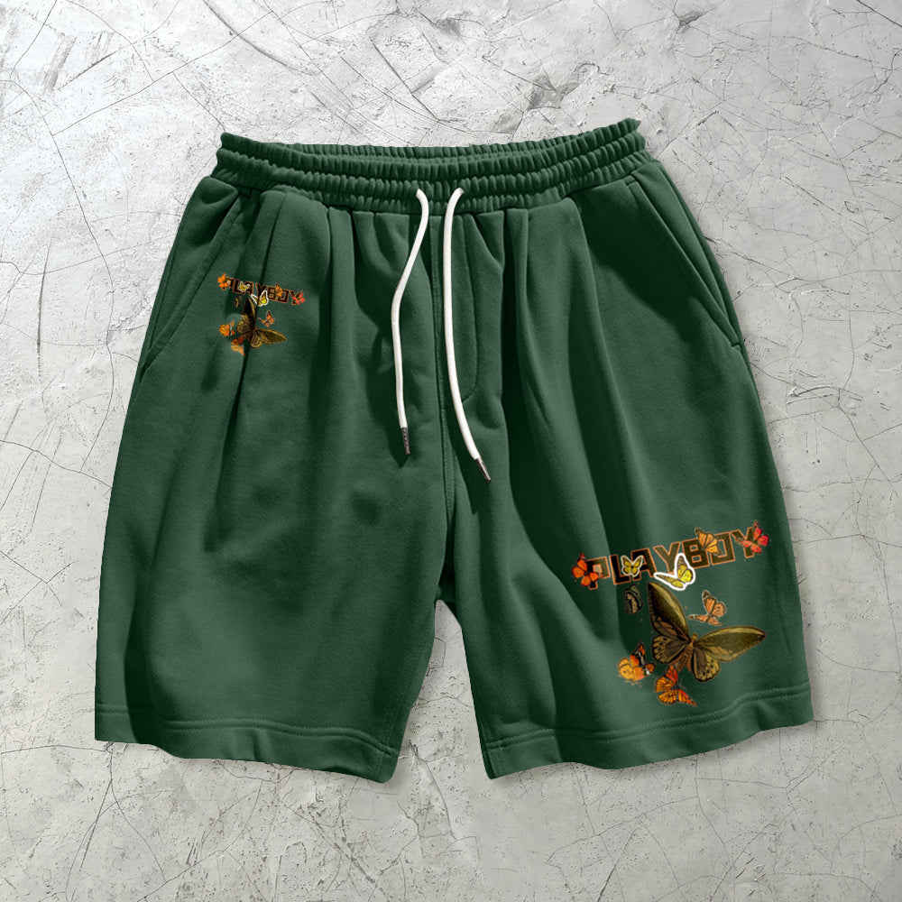 Fashion Printed Butterfly Trend Street Shorts