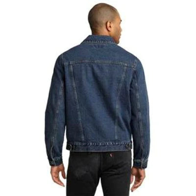 Modern Fit Denim Jacket with Bronze Buttons