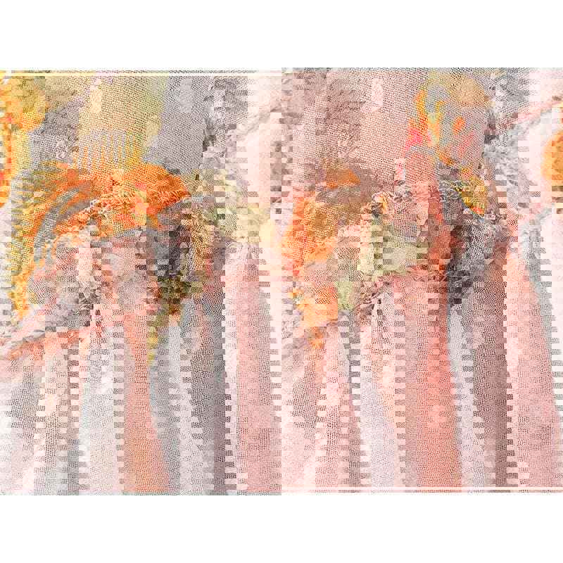 Fashion Ruffled Chiffon Blouse for Women - Floral Print & Comfortable Fit