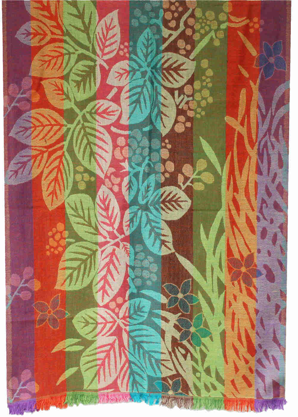 Jamawar Scarf Wool Shawl - Women's Elegant Wrap (76 x 26 inches)