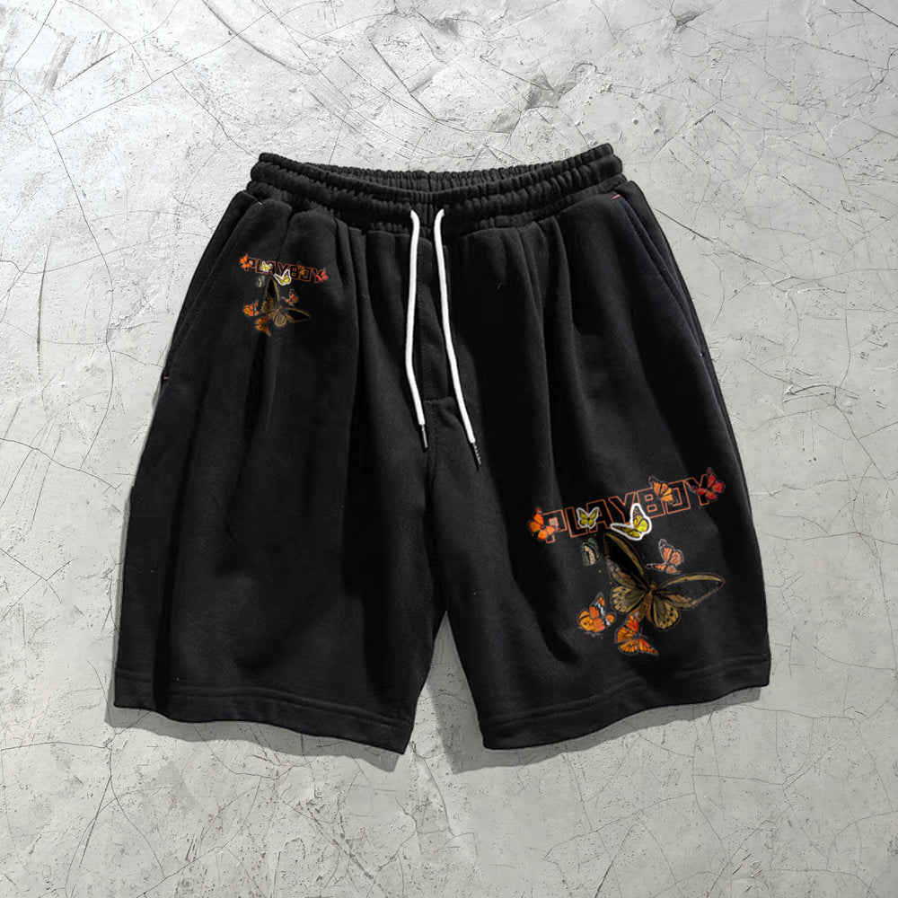 Fashion Printed Butterfly Trend Street Shorts