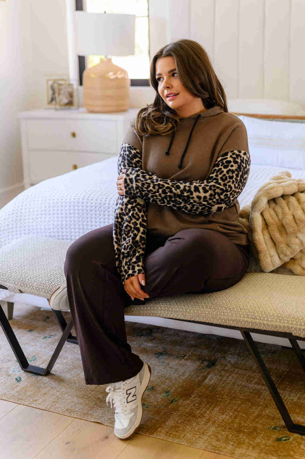 Here And There Leopard Print Hoodie - Stylish and Comfortable