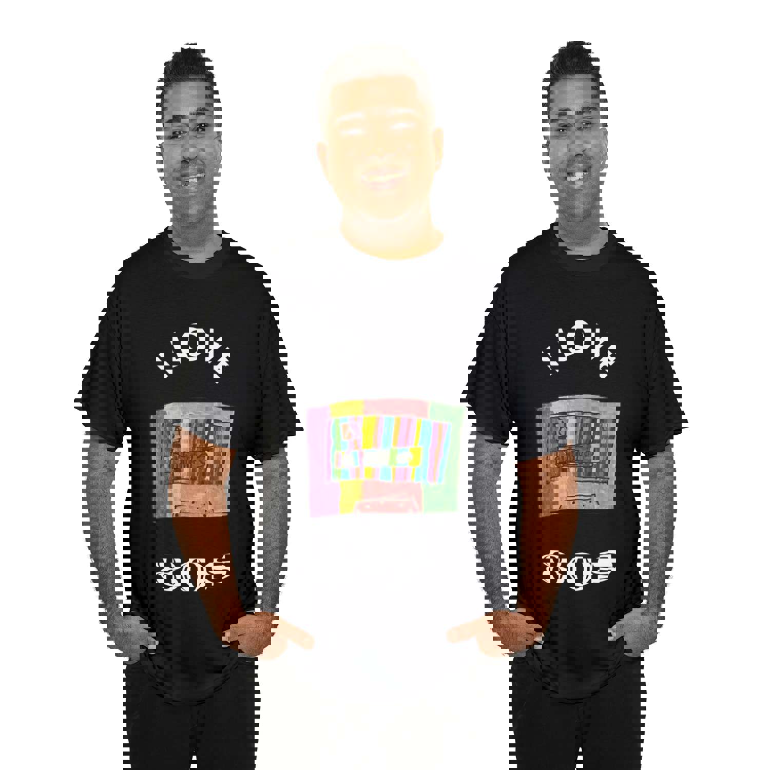 I Love 80s Cassette Art Unisex Heavy Cotton T-Shirt