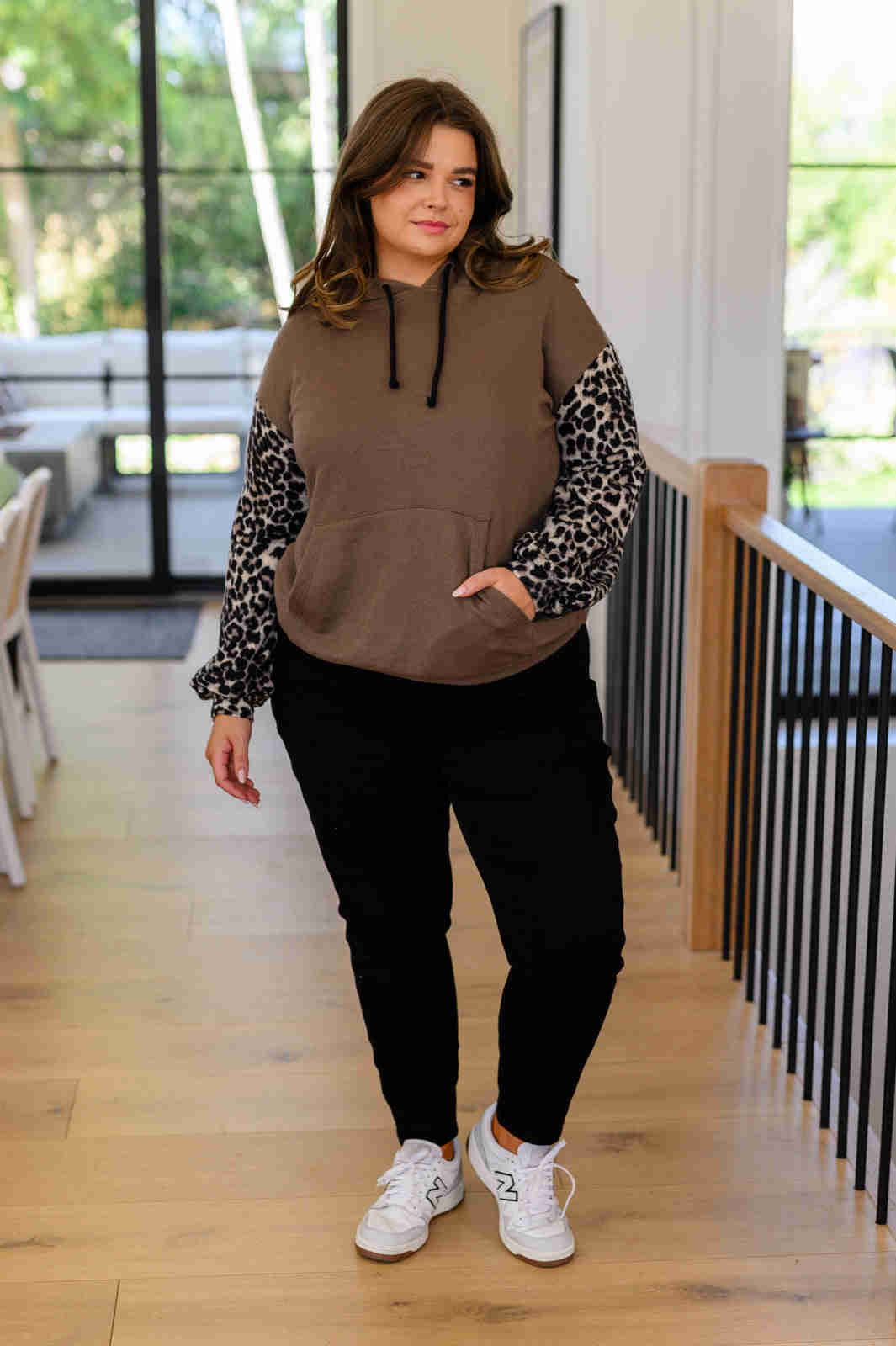 Here And There Leopard Print Hoodie - Stylish and Comfortable