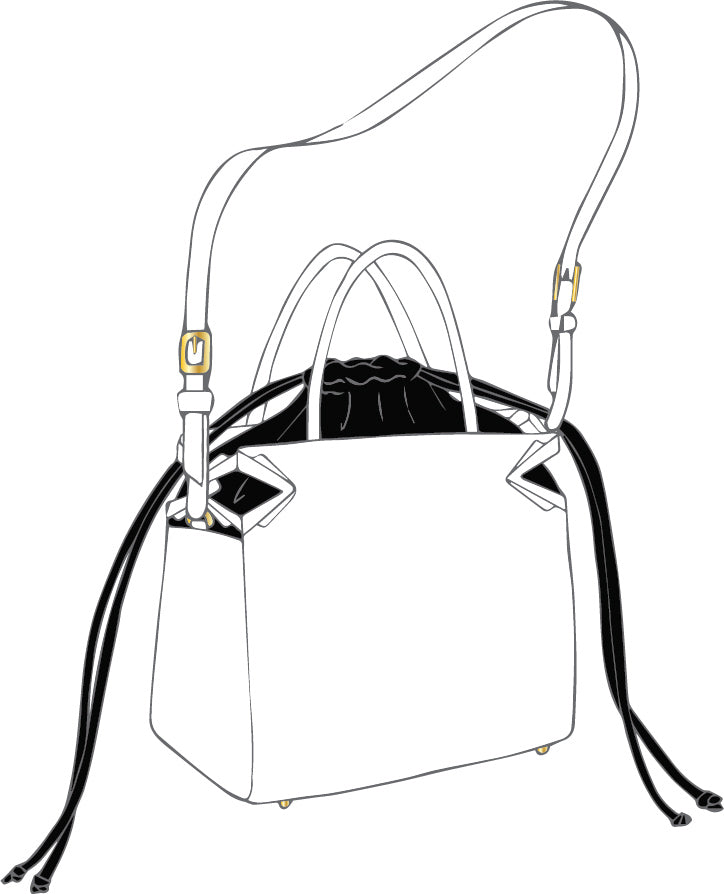 Heroine Tote - White/Black