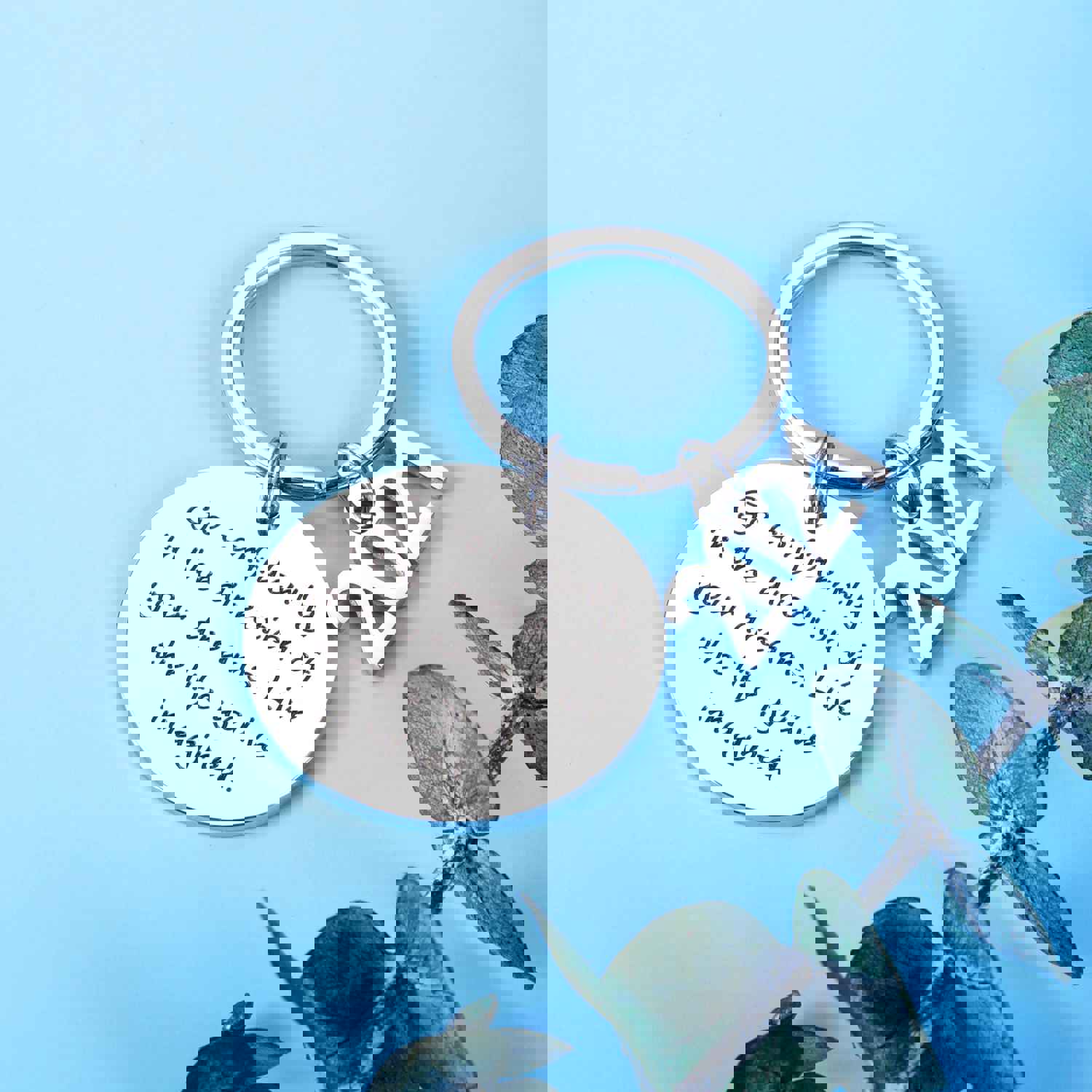 2021 Graduation Inspirational Keychain Gift for Seniors - Motivational Quote Engraved