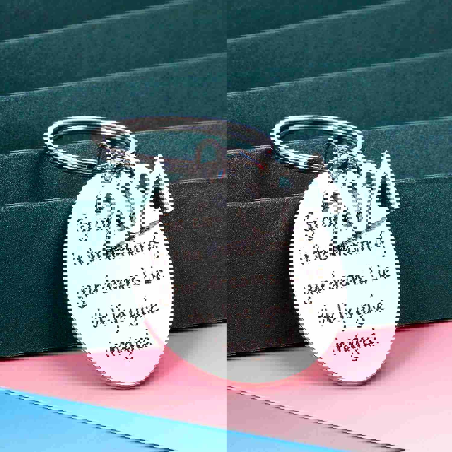 2021 Graduation Inspirational Keychain Gift for Seniors - Motivational Quote Engraved