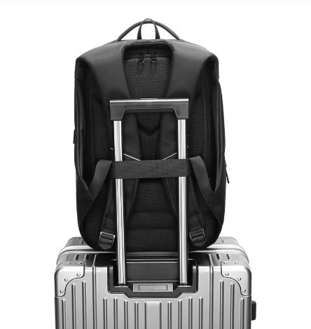 Men's Anti-Theft Travel Backpack with USB Charging & Waterproof Design