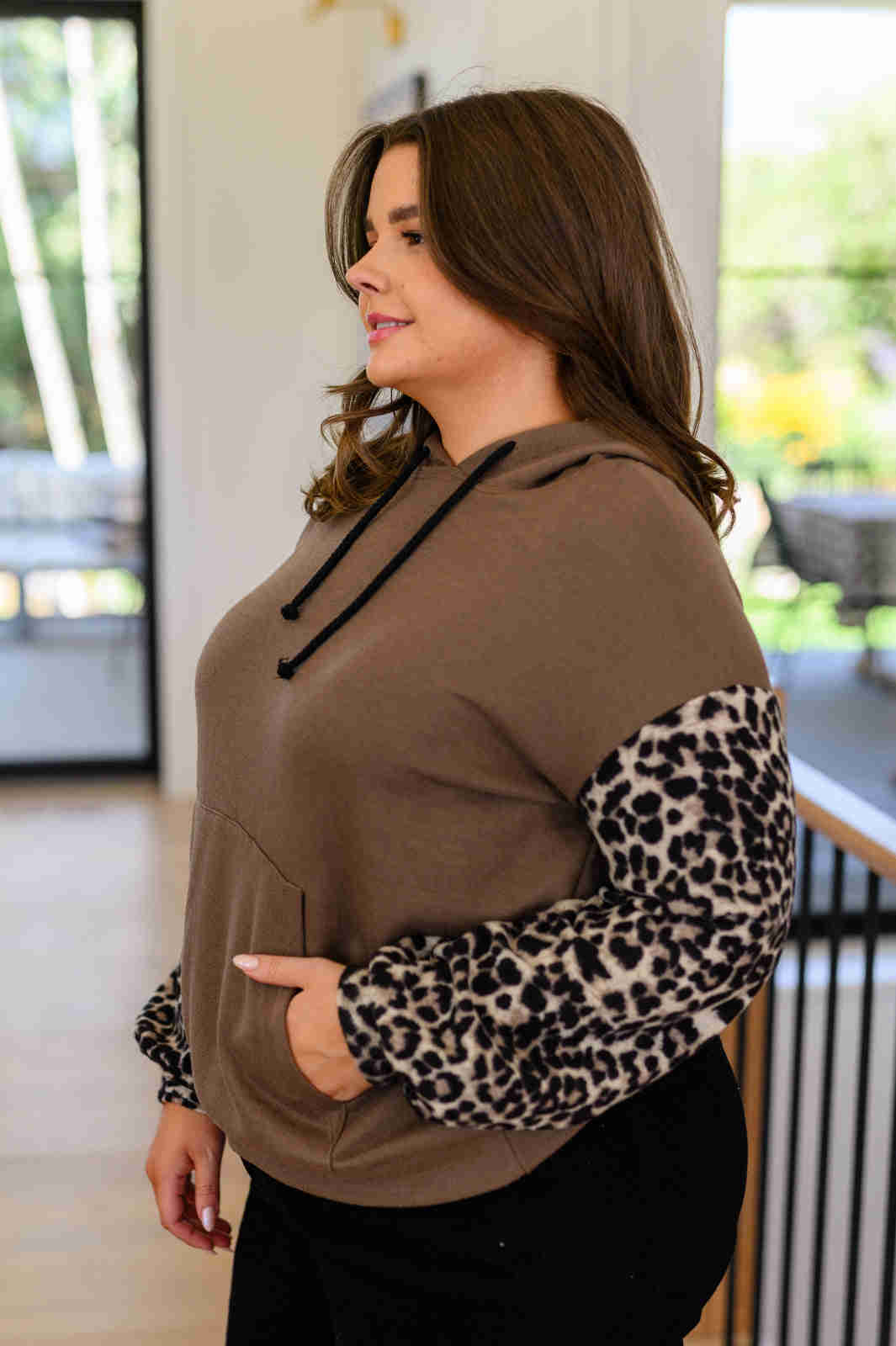 Here And There Leopard Print Hoodie - Stylish and Comfortable