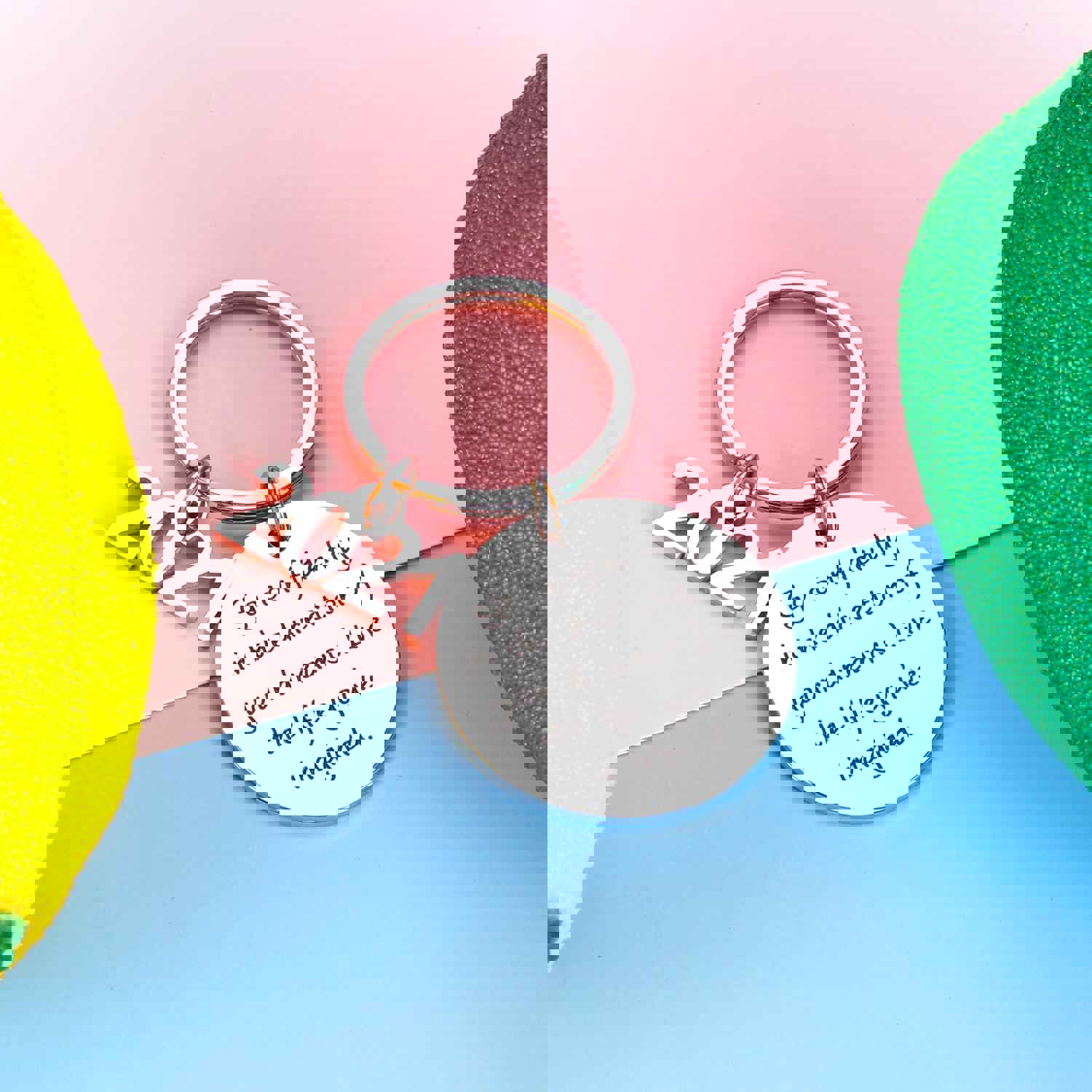 2021 Graduation Inspirational Keychain Gift for Seniors - Motivational Quote Engraved