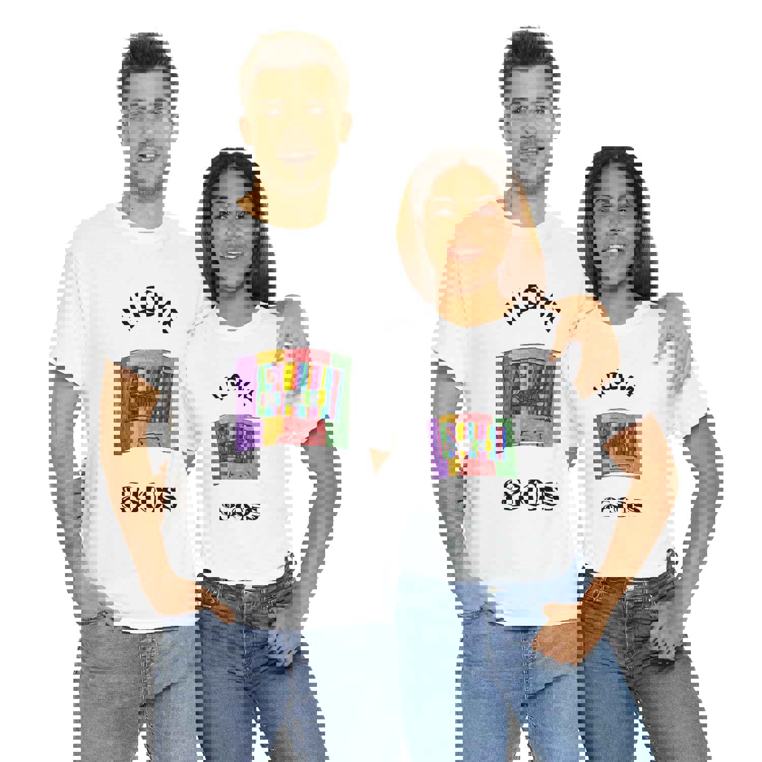 I Love 80s Cassette Art Unisex Heavy Cotton T-Shirt