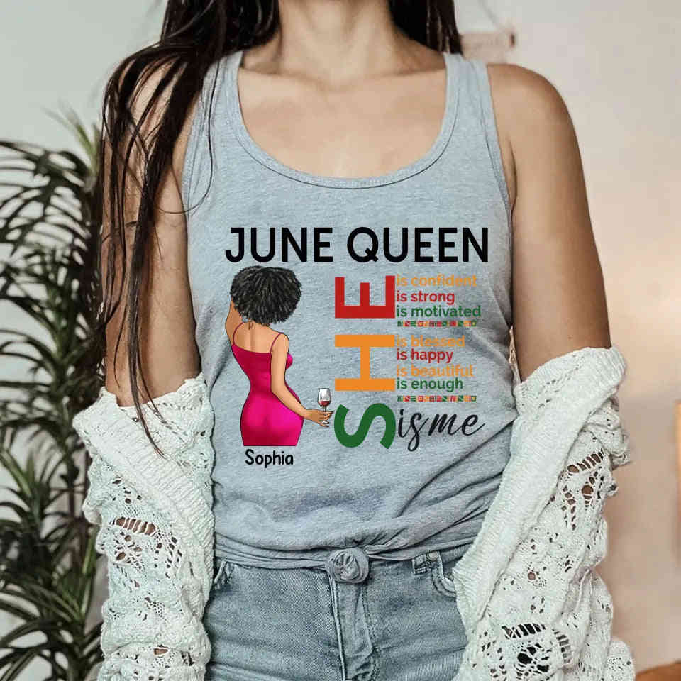June Birthday Shirt - Custom Juneteenth T-Shirt for Women, Black History Gift