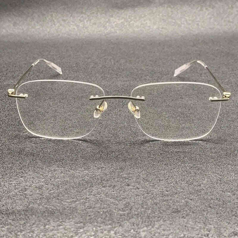 ROYASGLASSES Titanium Unisex Reading Glasses MB0075O - Ultra Light & Comfortable