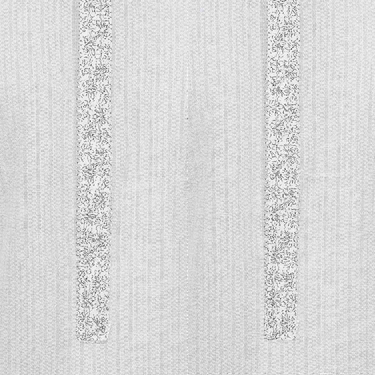 Men's Embroidered Cotton Kurta Pajama - Traditional Indian Outfit (White)