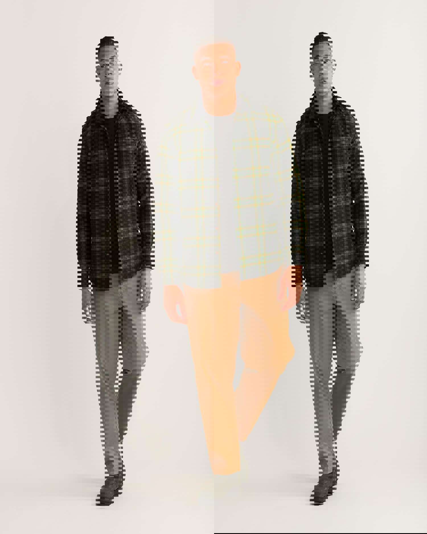 Lodge Shirt Green Black Plaid Tall - 100% Pure Virgin Wool