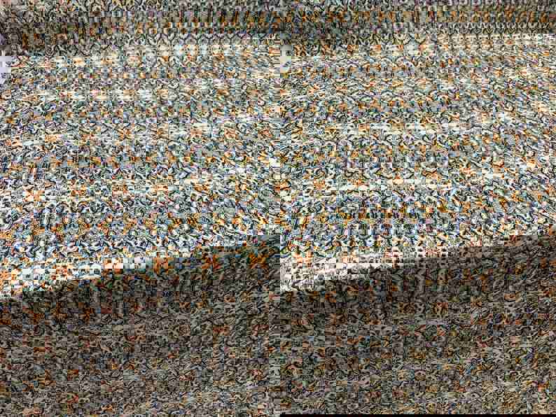 Rayon Challis Fabric - White Background with Orange and Blue Paisleys Print, Soft Flowy Material for Kids Dresses and Draping