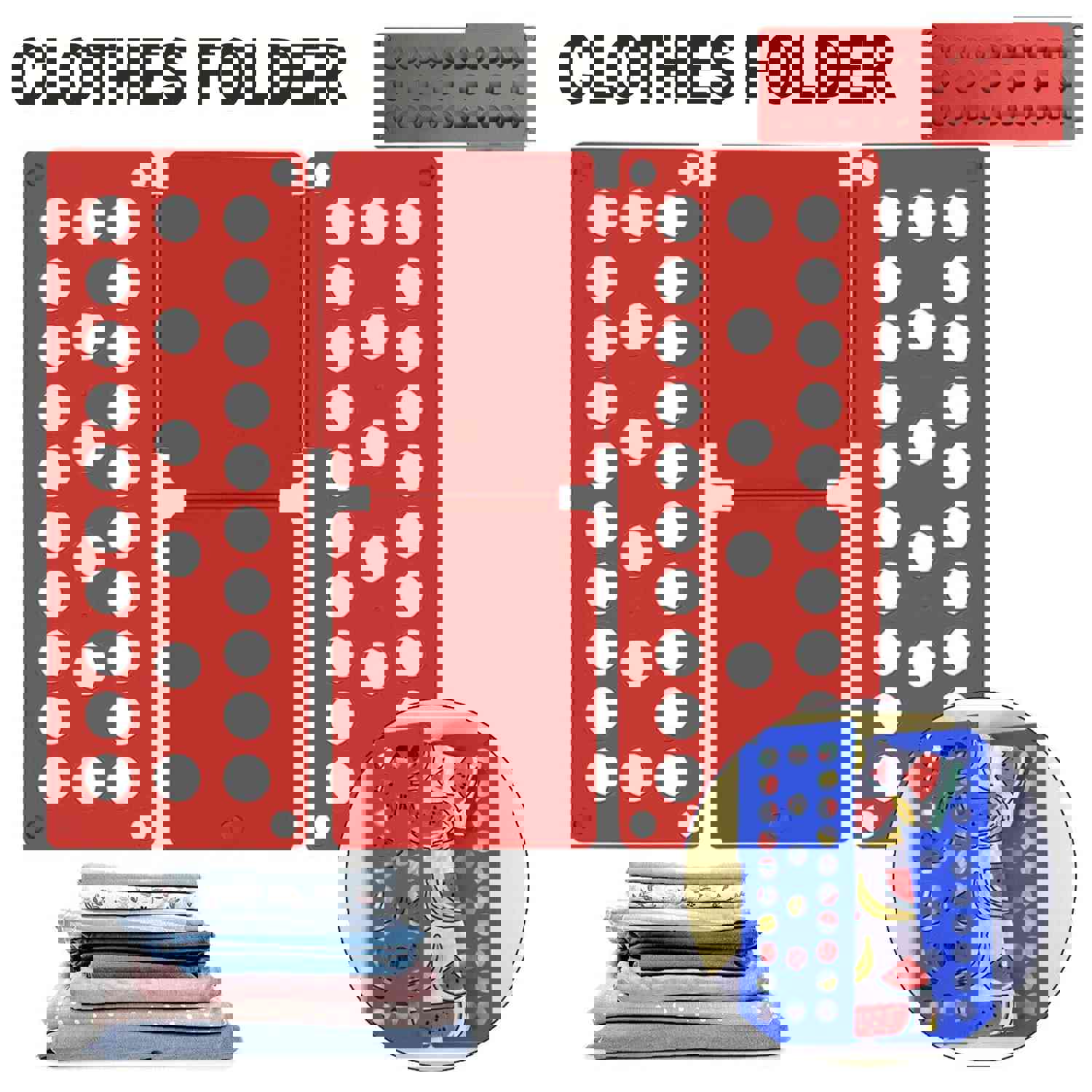 Fast Fold Laundry Board for Kids Clothing - Durable PP Material, Space-Saving Design