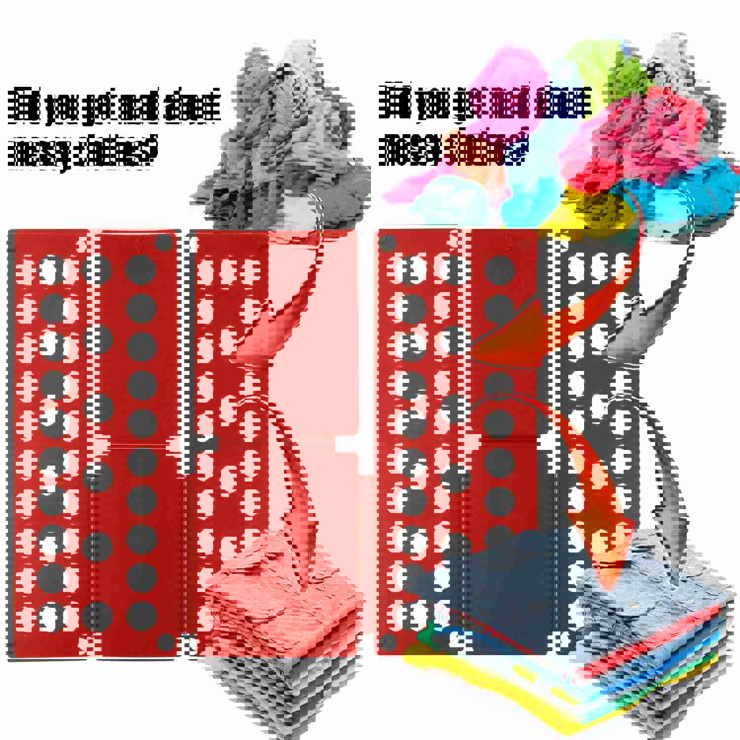 Fast Fold Laundry Board for Kids Clothing - Durable PP Material, Space-Saving Design