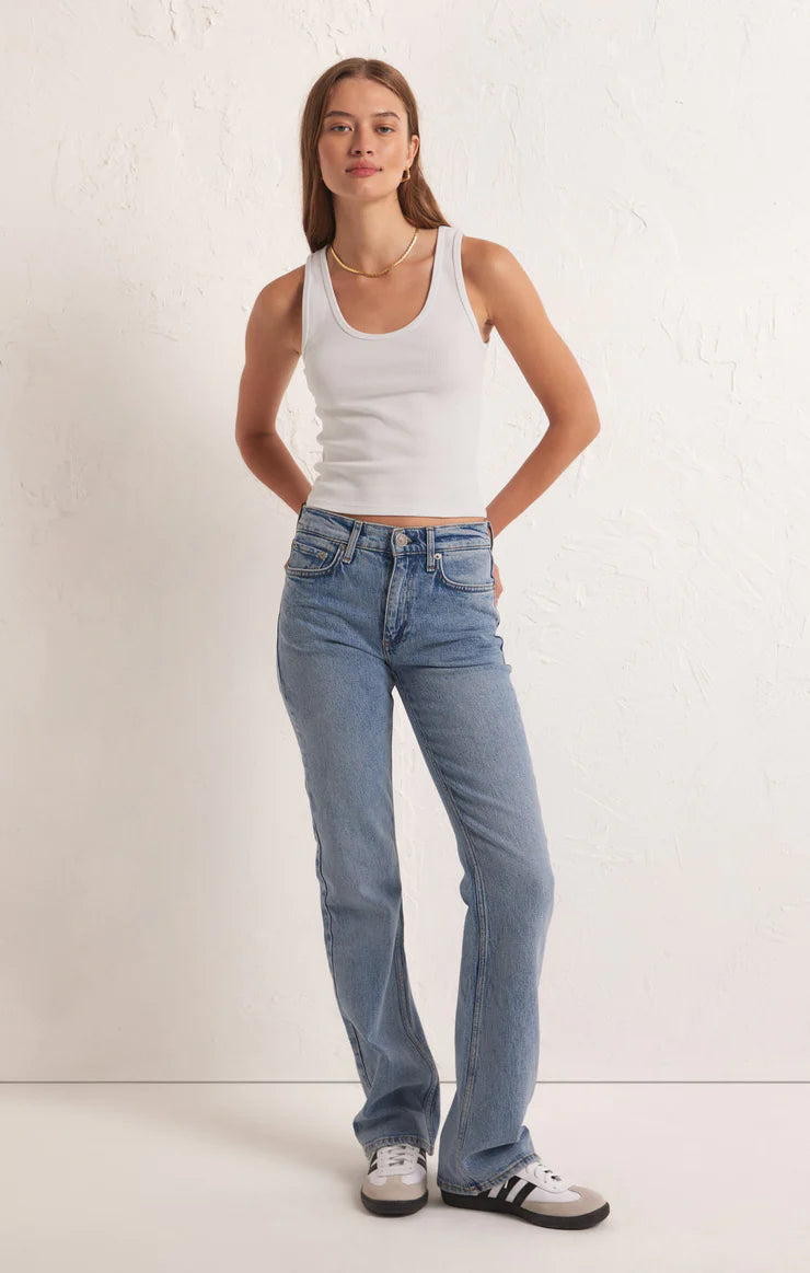 Z SUPPLY Essy Rib Tank Top - Bra-Friendly Staple for All Seasons
