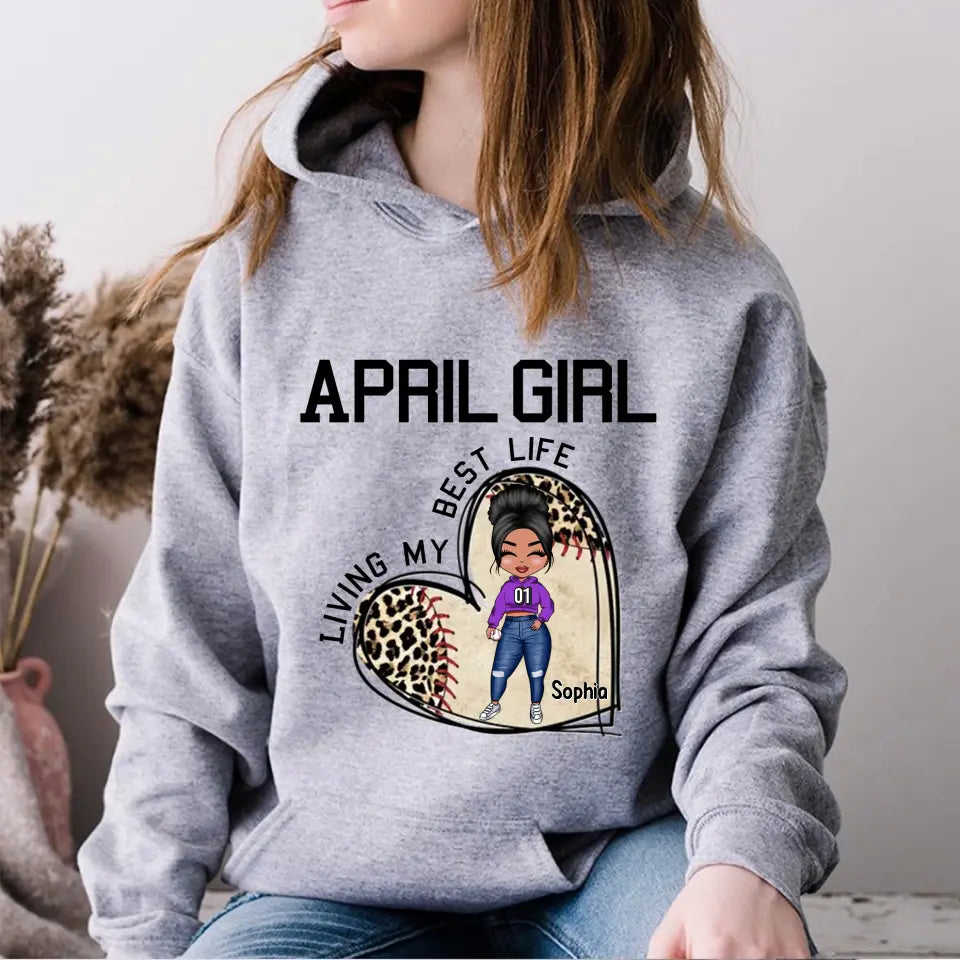 April Birthday Shirt - Custom Baseball Lover Tee for Queens Born in April