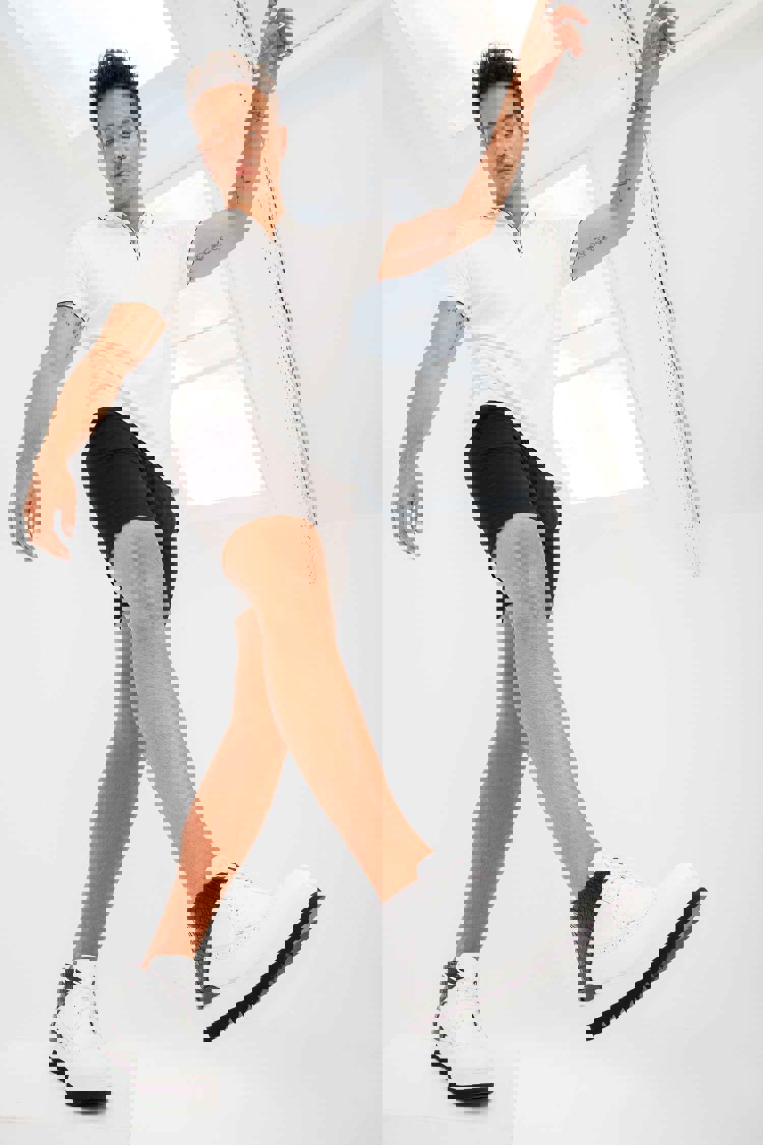 Kagan White Wingtip Chukka Men Sneaker Boot