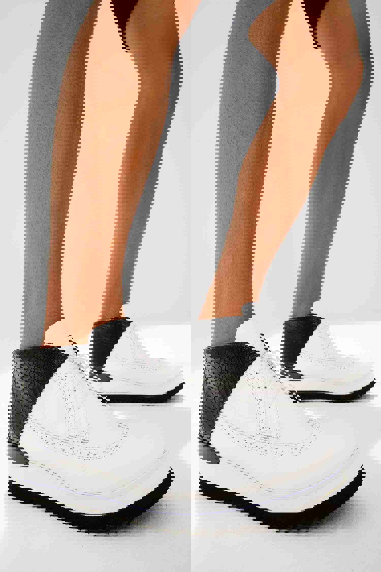 Kagan White Wingtip Chukka Men Sneaker Boot