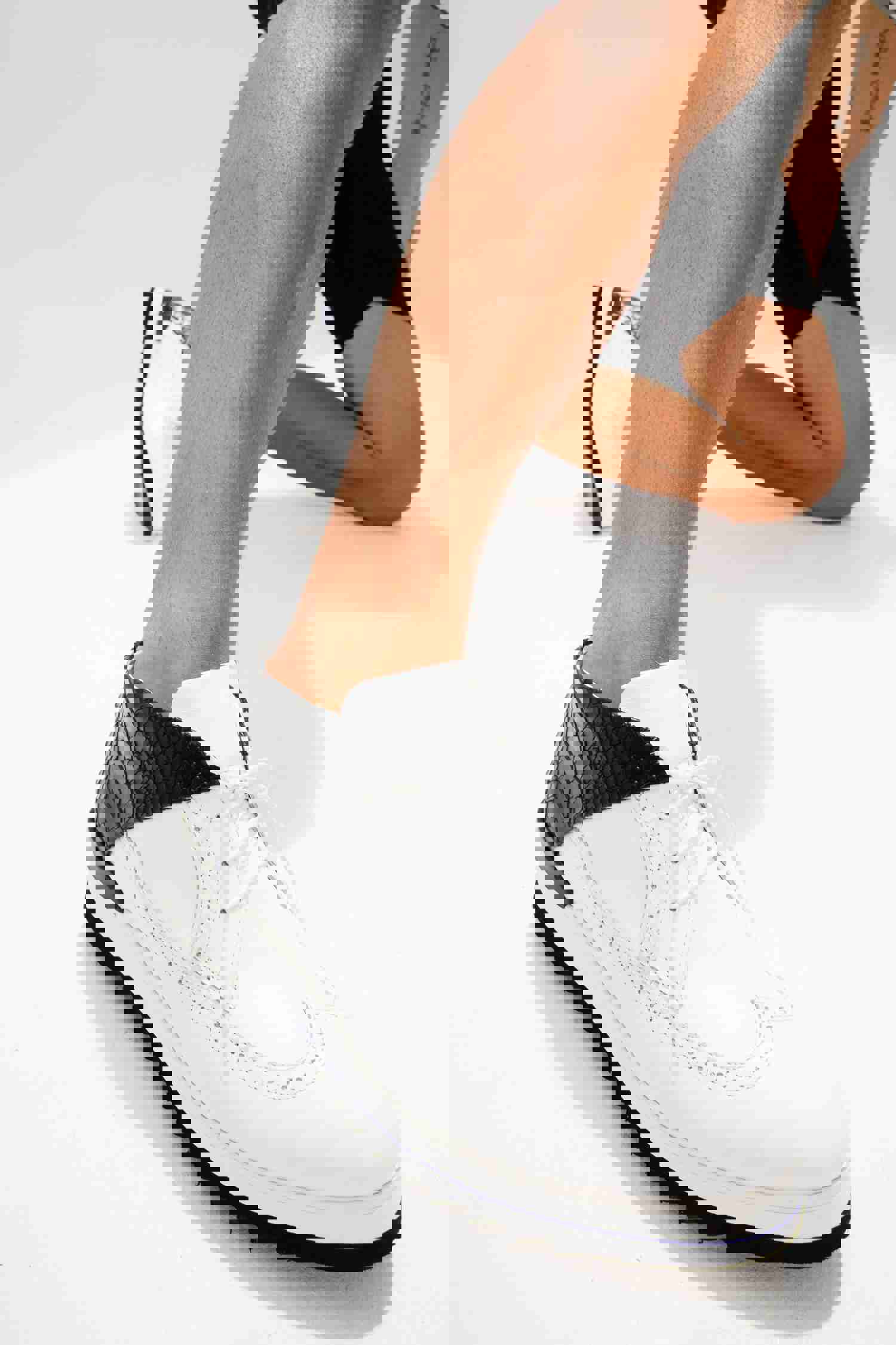 Kagan White Wingtip Chukka Men Sneaker Boot