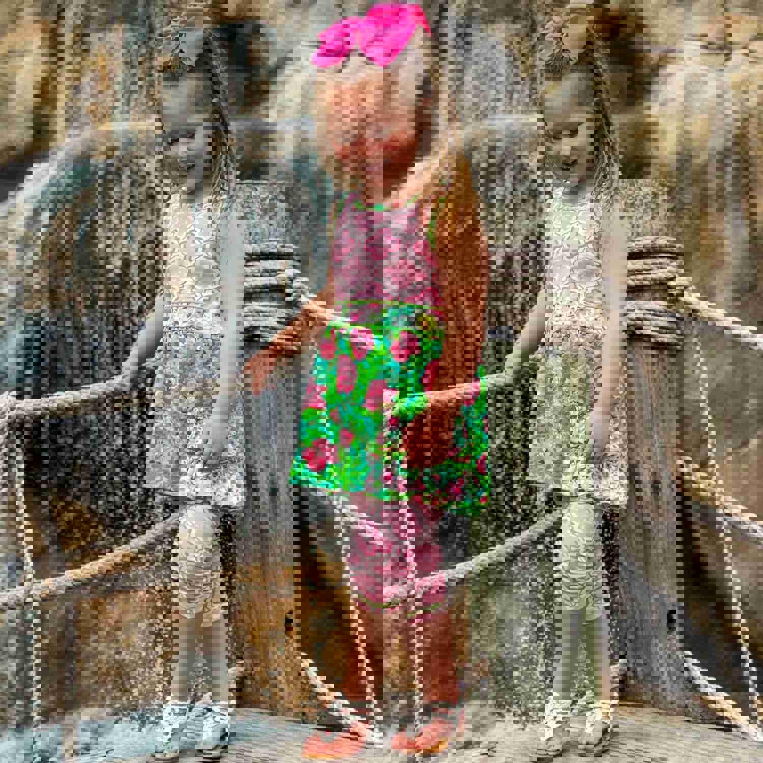 AnnLoren Floral Dress and Leggings Set for Toddler Girls - Soft & Comfortable Spring Summer Outfit