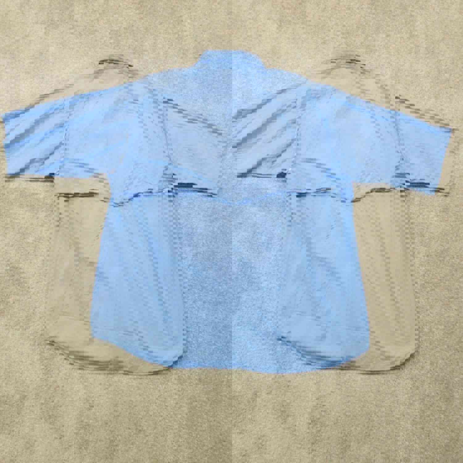 Columbia Men's Blue XL Button Down Short Sleeve Shirt - Casual Outdoor Wear