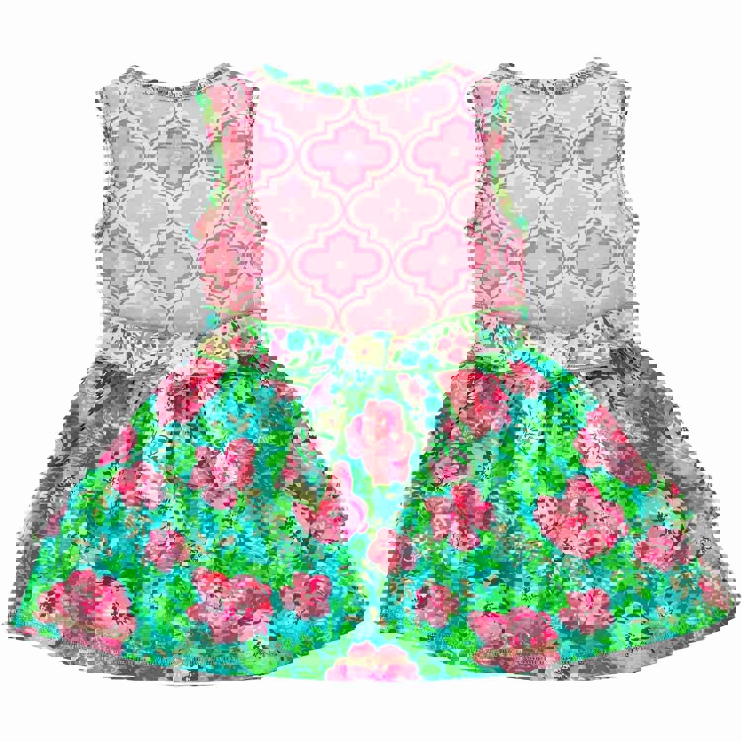 AnnLoren Floral Dress and Leggings Set for Toddler Girls - Soft & Comfortable Spring Summer Outfit