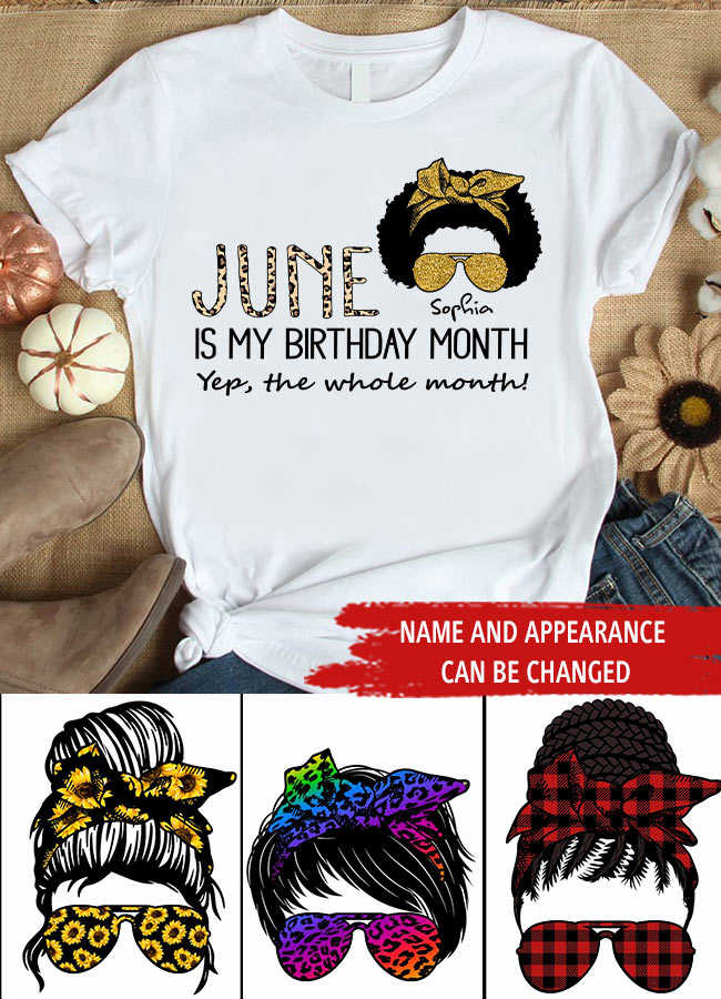 June Birthday Shirt - Custom Queens Are Born In June Tee for Women