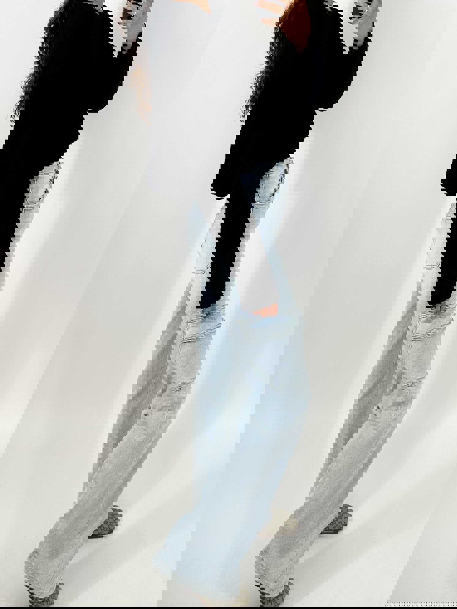 Lakelyn Ribbed Long Sleeve Top - Black