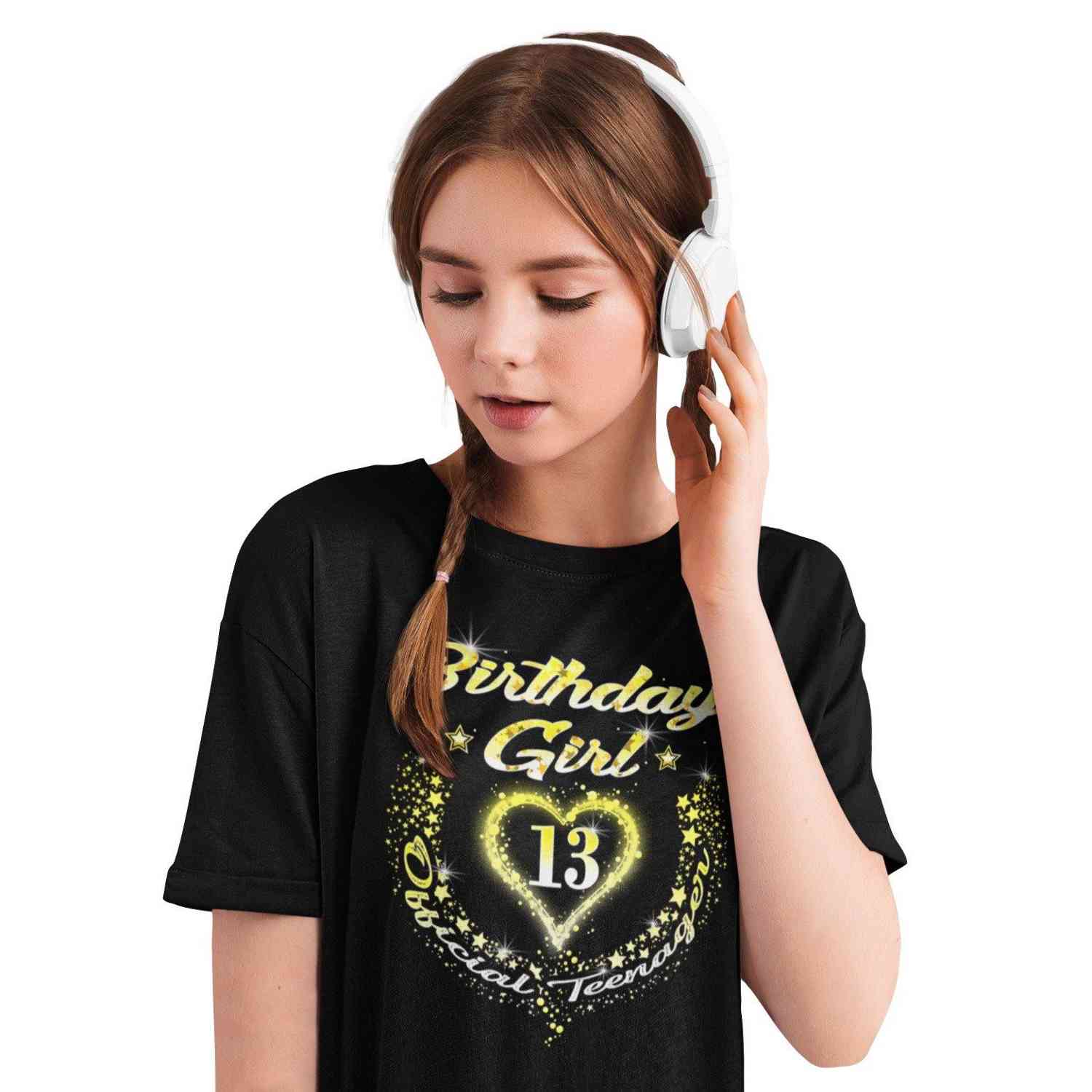 13th Birthday Girl Shirt - Official Teenager 13th Birthday Gift