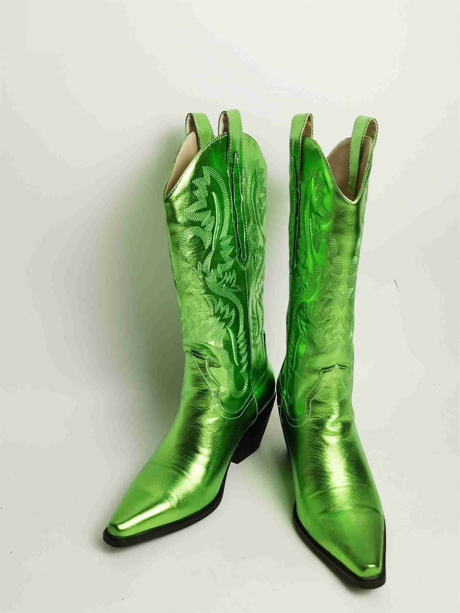 Disco Cowgirl Boots with Western Stitching