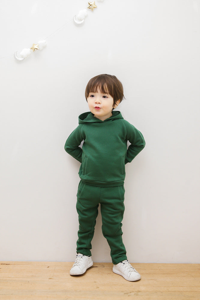 Green Bengdi Hoodie & Pants Set for Kids