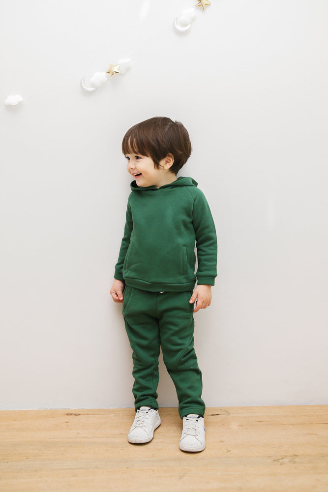 Green Bengdi Hoodie & Pants Set for Kids