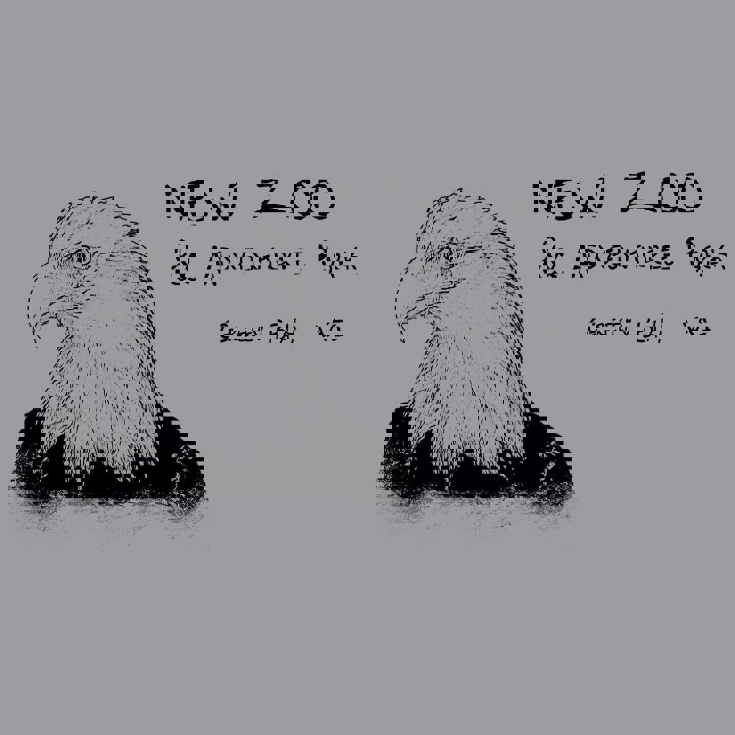 NEW Zoo Bald Eagle Outline - Kids Unisex Hoodie Sweatshirt