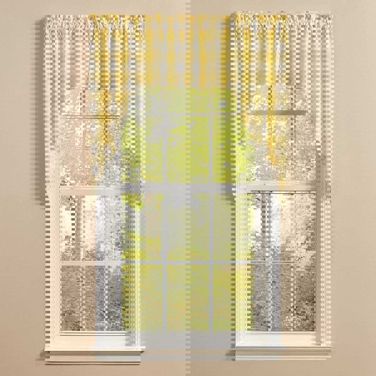 Wicklow Check In Yellow Swag Pair 36 Long Unlined