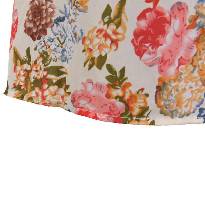 Fashion Women's Desigual Apricot Sleeveless Floral Print Pleated Dress