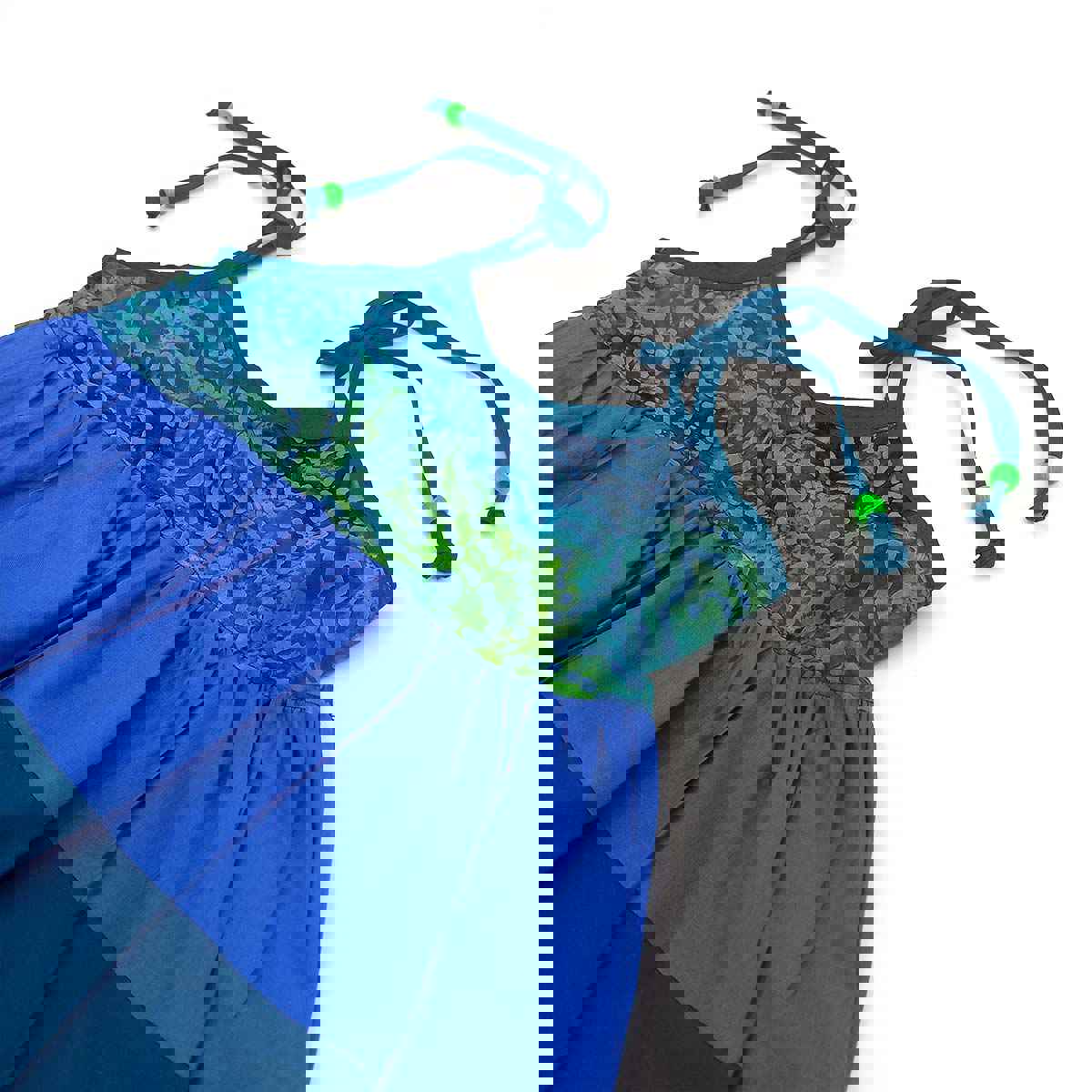 Géopa Kids Batiks Blue & Light Green Dress