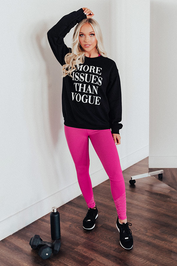 More Issues Than Vogue Sweatshirt - Black Comfortable & Stylish