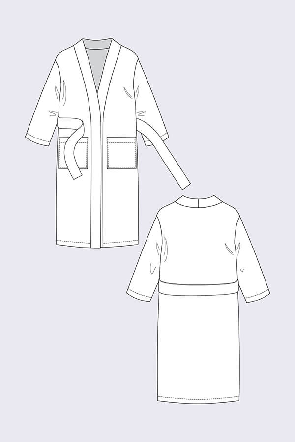 Named Clothing Lahja Unisex Dressing Gown (Robe) Paper Pattern