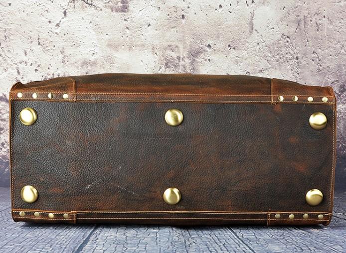 Leather Men's Doctor Bag Weekender Travel Duffle Bag