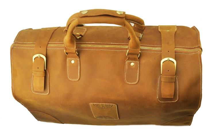 Leather Men's Doctor Bag Weekender Travel Duffle Bag